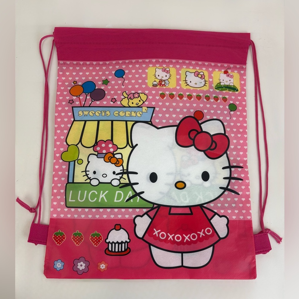 Hello Kitty Pink Drawstring Bag